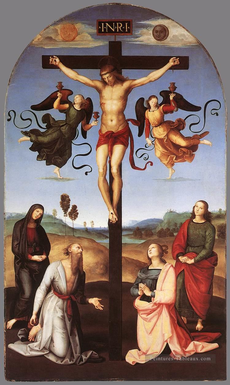 Crucifixion Citta di Castello Retable Renaissance Raphaël Peintures à l'huile